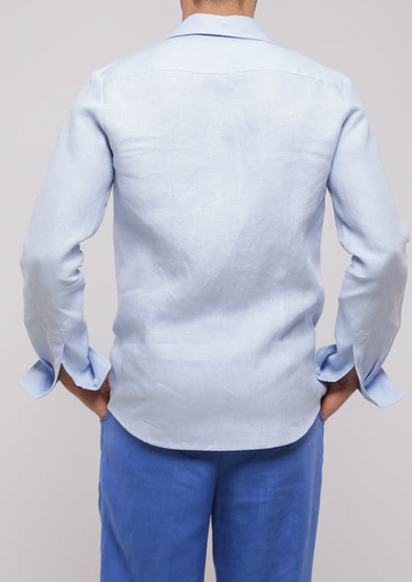 CHEMISE EN LIN Bleu Aérien